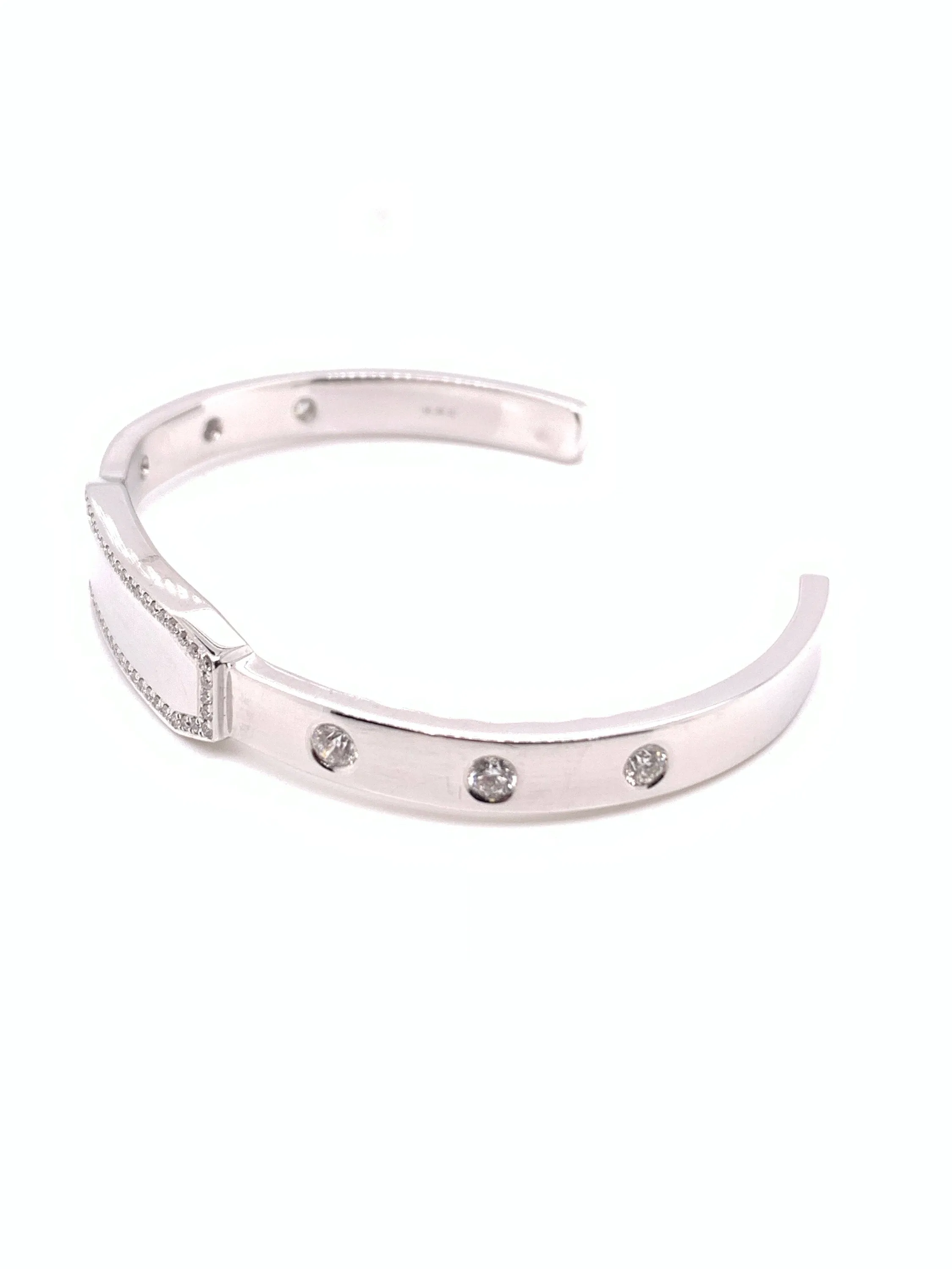 Diamond Engravable Cuff Bracelet