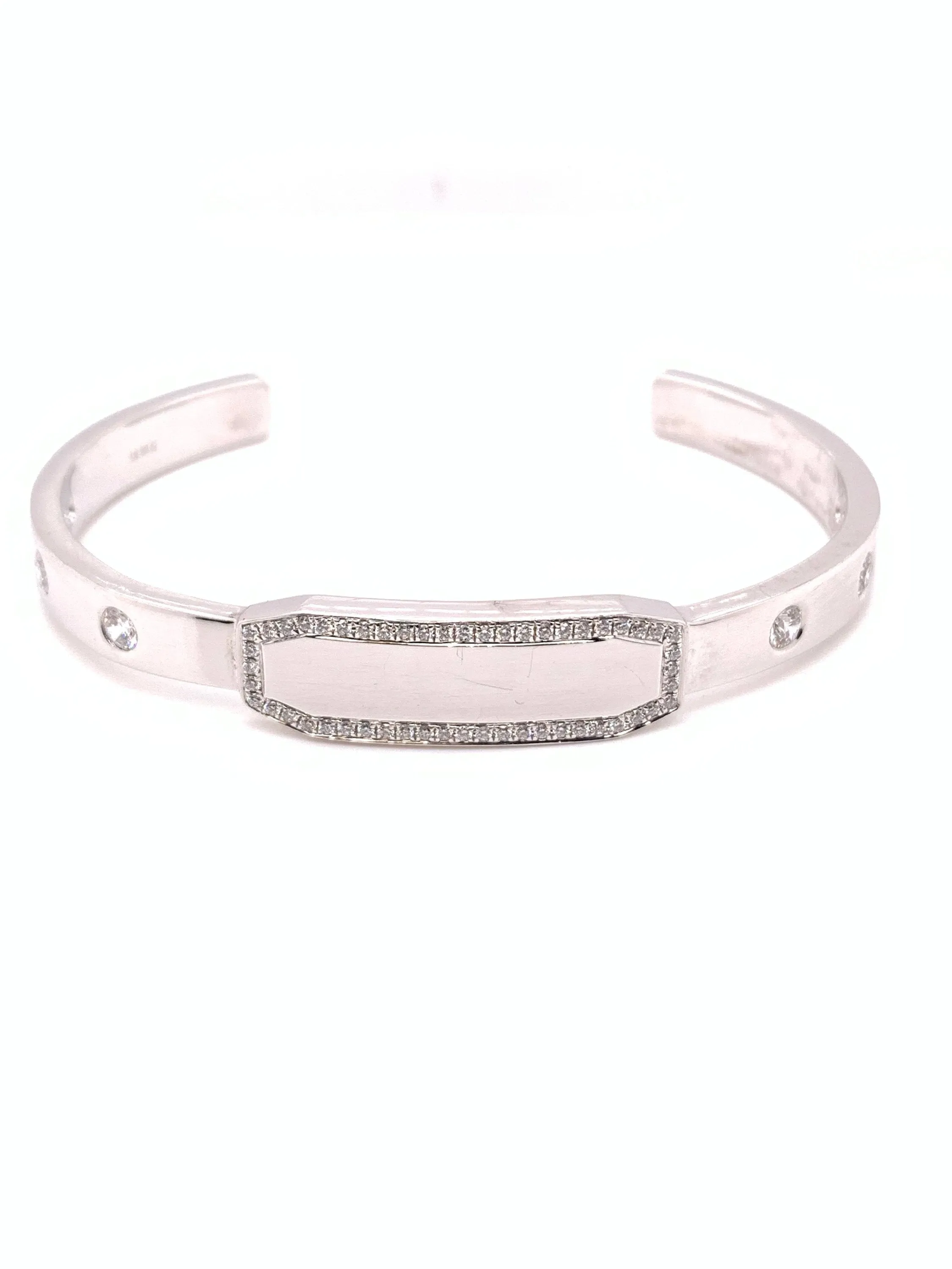 Diamond Engravable Cuff Bracelet