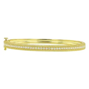 Diamond Textured Bangle Bracelet