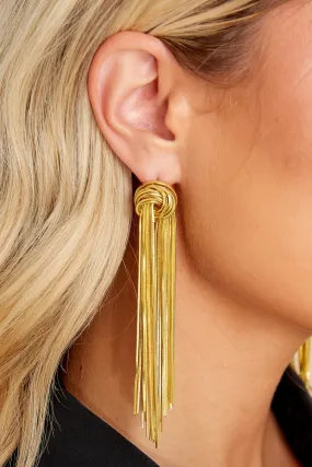 Dominique Gold Statement Earrings