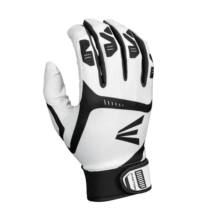 Easton Game Time Batting Gloves - Youth Medium - White