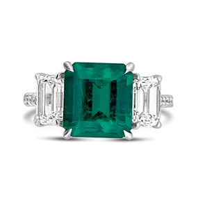 Emerald and Diamond Ring