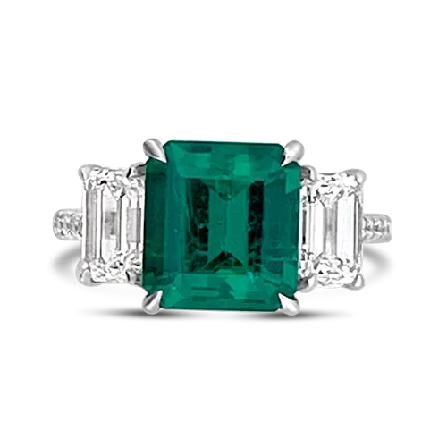 Emerald and Diamond Ring