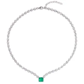 “Empress” Sterling silver emerald choker