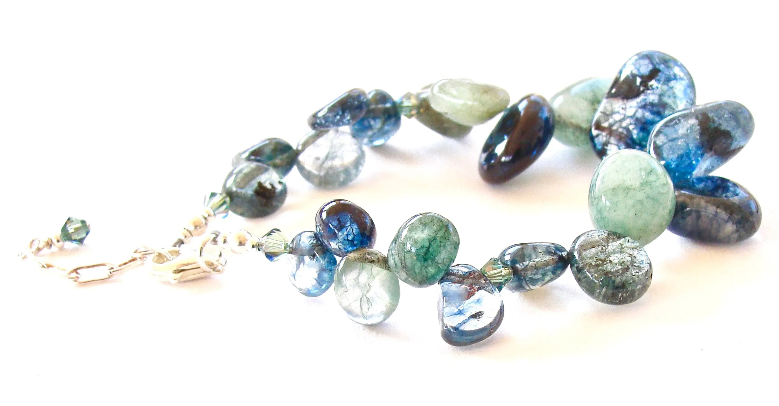 Enchanted: Blue and Green Gemstone Bracelet