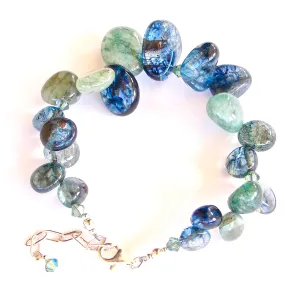 Enchanted: Blue and Green Gemstone Bracelet