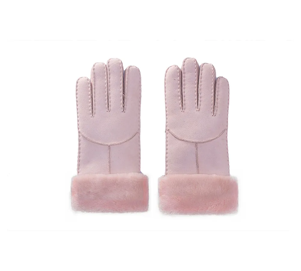 EVERAU® Ladies Gloves Fluffy Sheepskin Wool Stacey