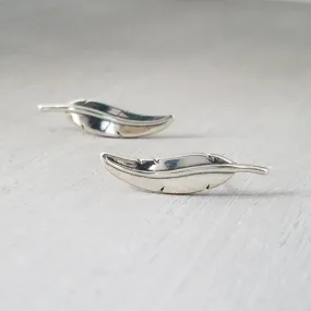 Feather Earrings in Sterling Silver