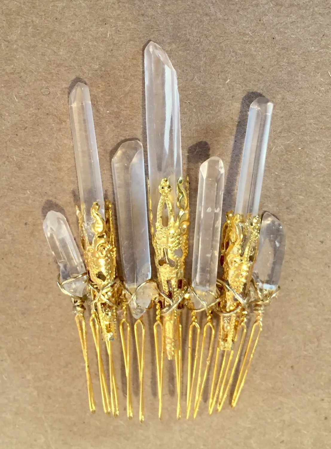 Filigree Quartz Comb