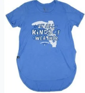 Florida Cracker Trading Co. Women's Blue "In All Kinds of Weather" Tee