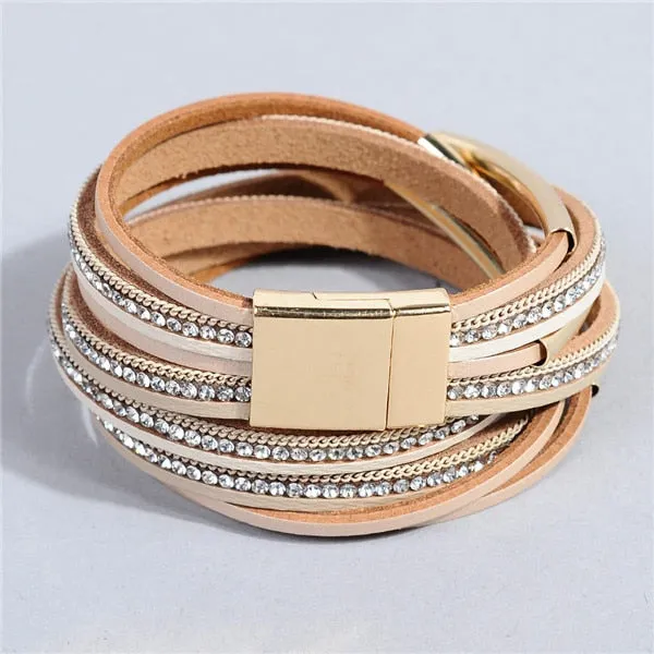 Gabbie Leather Unisex Wrap Bangle Bracelet