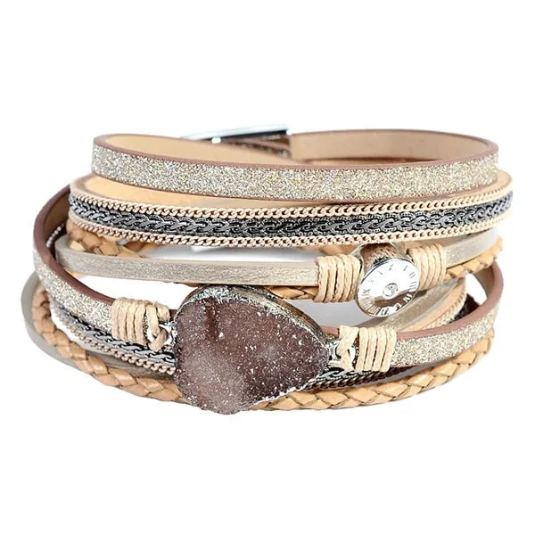 Gabbie Leather Unisex Wrap Bangle Bracelet