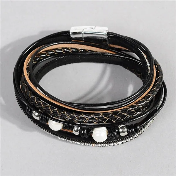 Gabbie Leather Unisex Wrap Bangle Bracelet