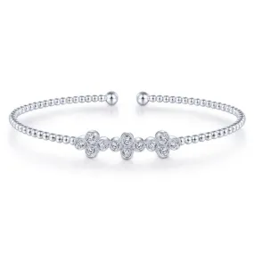 Gabriel & Co. 14k White Gold Bujukan Diamond Bangle Bracelet