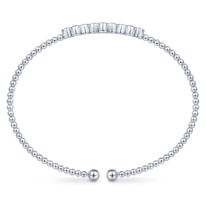 Gabriel & Co. 14k White Gold Bujukan Diamond Bangle Bracelet