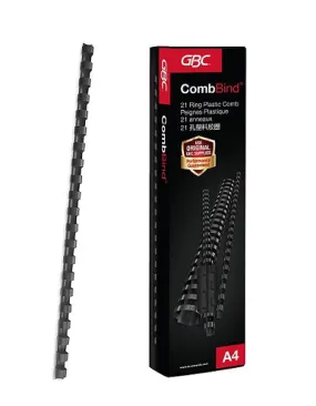 GBC BINDING COMB OVAL 21RG 51MM BLACK