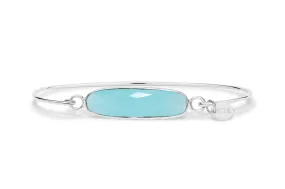 Gemstone Bar Bracelet Aqua Chalcedony