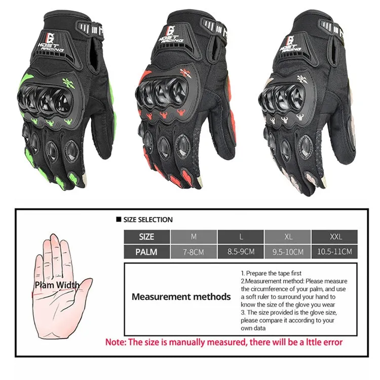 GHOST RACING GR-ST04 Motorcycle Gloves Anti-Fall Full Finger Riding Touch Gloves, Size: XXL(Red)