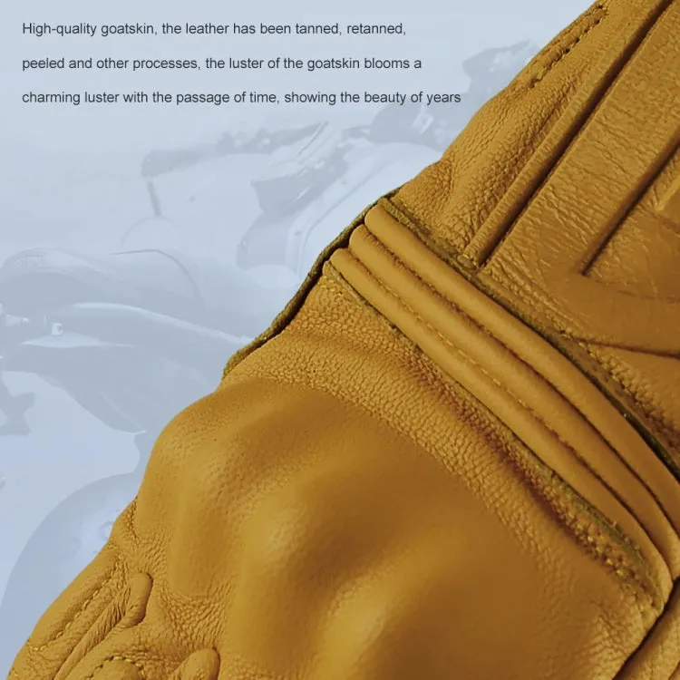 GHOST RACING Motorcycle Riding Anti-fall Warm Breathable Full-finger Gloves, Size: M(Without Hole)