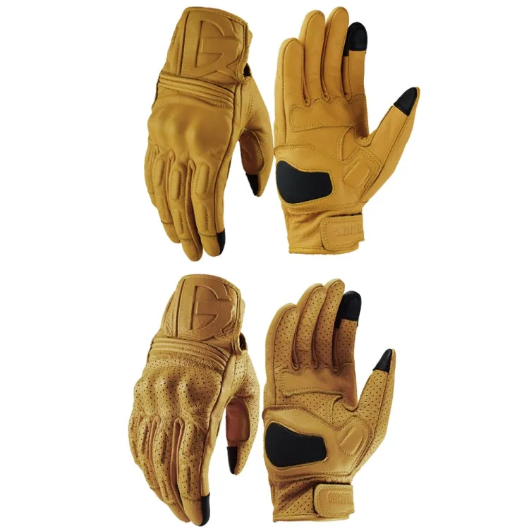 GHOST RACING Motorcycle Riding Anti-fall Warm Breathable Full-finger Gloves, Size: M(Without Hole)