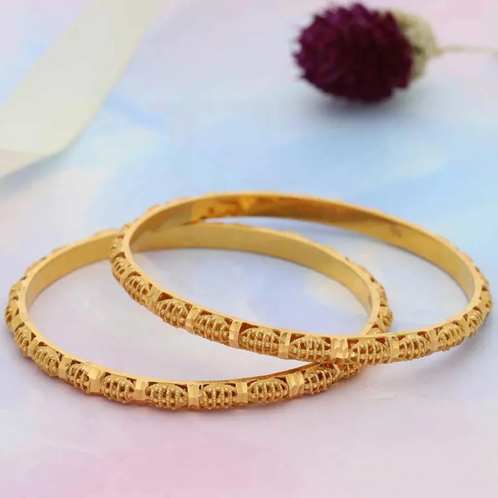 Gold Baby Bangles in 21KT - FKJBNG21K1944