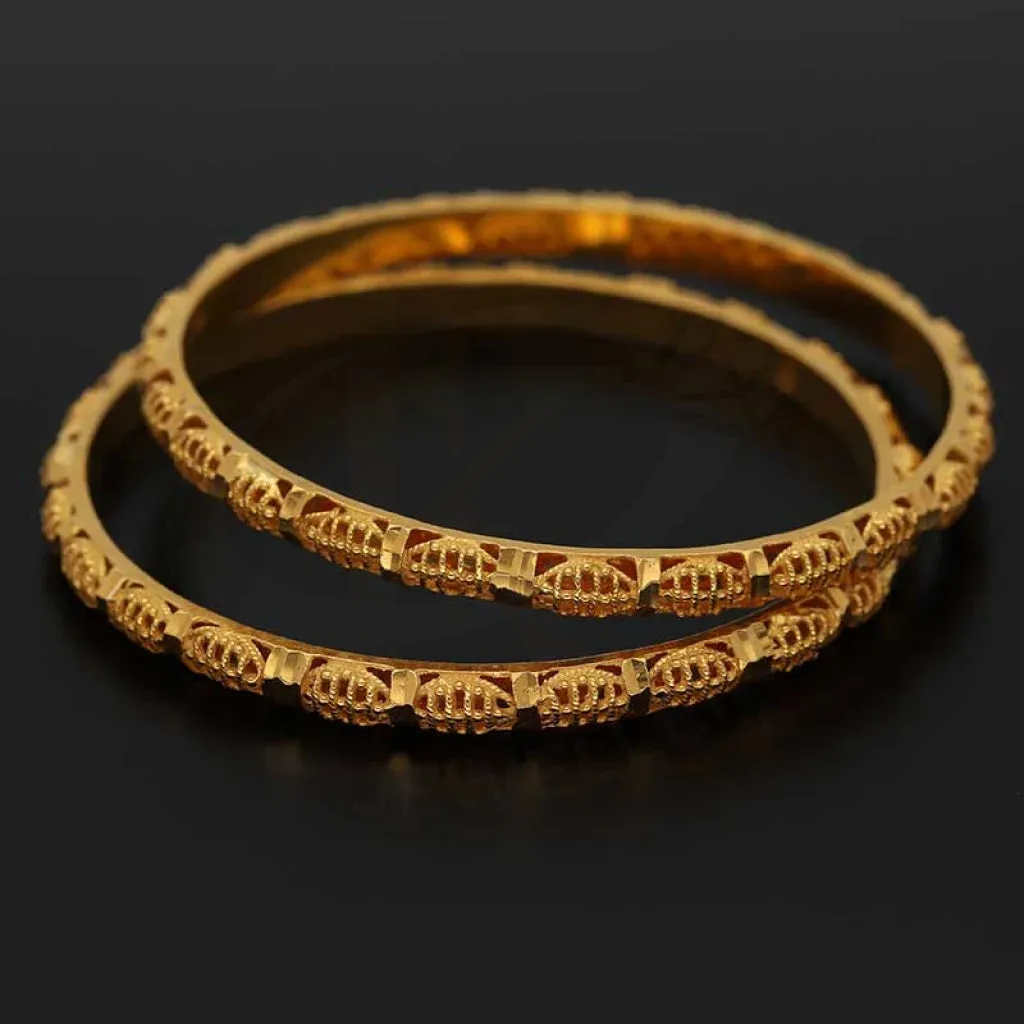 Gold Baby Bangles in 21KT - FKJBNG21K1944