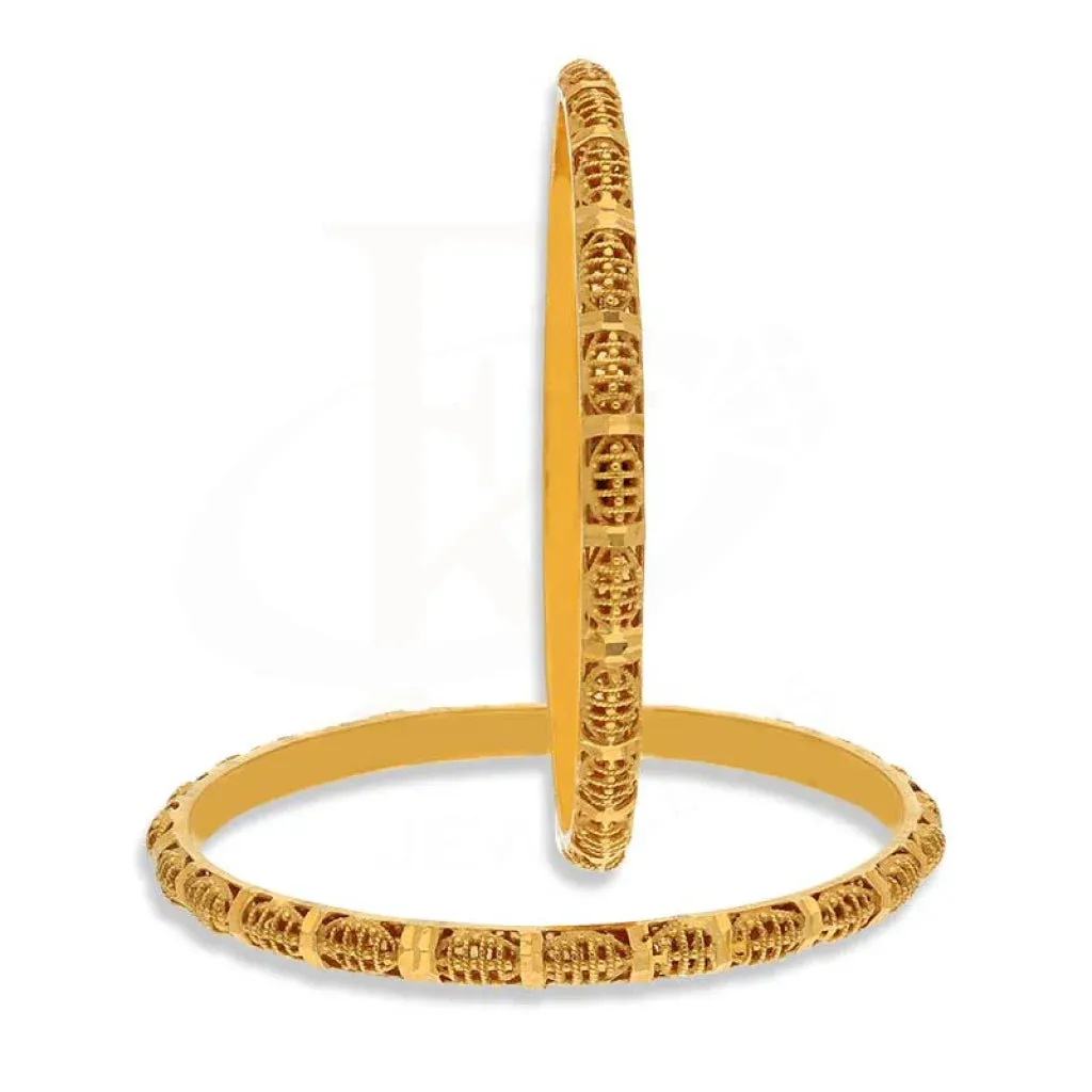 Gold Baby Bangles in 21KT - FKJBNG21K1944