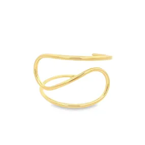 Gold Spiral Bangle