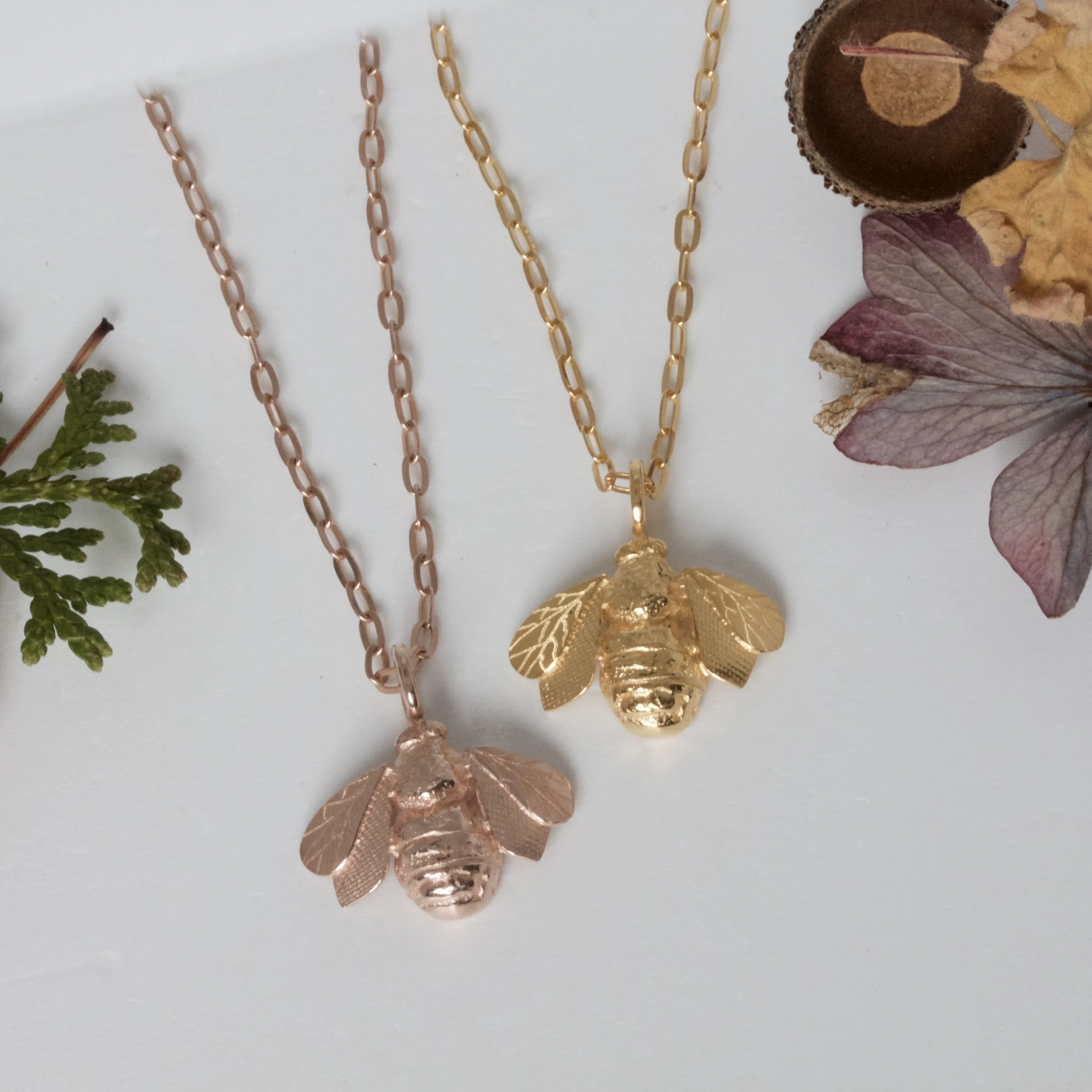 Gold Vermeil Bee Necklace