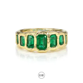 Graduated Emerald Cut Emerald River Ring | Ready to Ship