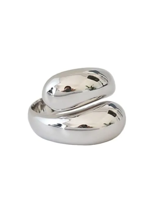 Gunmetal Chunky Swirl Sterling Silver KESLEY Ring