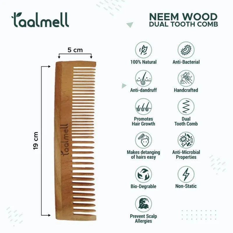 Hair Comb made up of Neemwood, Hair Care for Men's (Pack of 3)