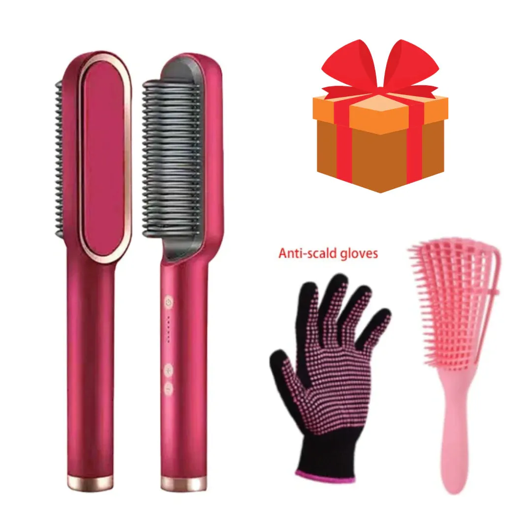 Hair Straightener Styling Comb Set