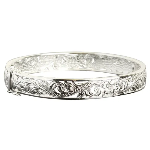 Hawaiian Jewelry Scroll See Through Open Bangle