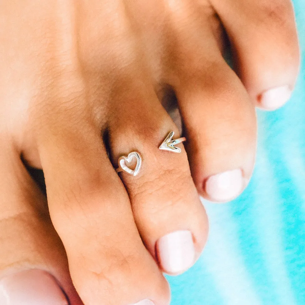 Heart & Arrow Toe Ring