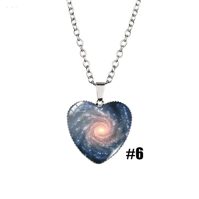 Heart Shaped Galaxy Nebula Necklace