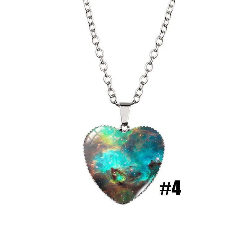 Heart Shaped Galaxy Nebula Necklace