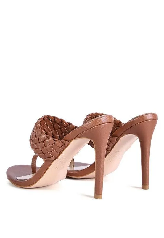 High Perks Woven Strap Toe Ring Sandals