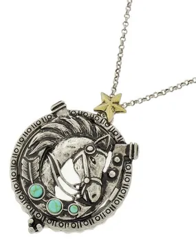 Horse Magnifying Glass Necklace