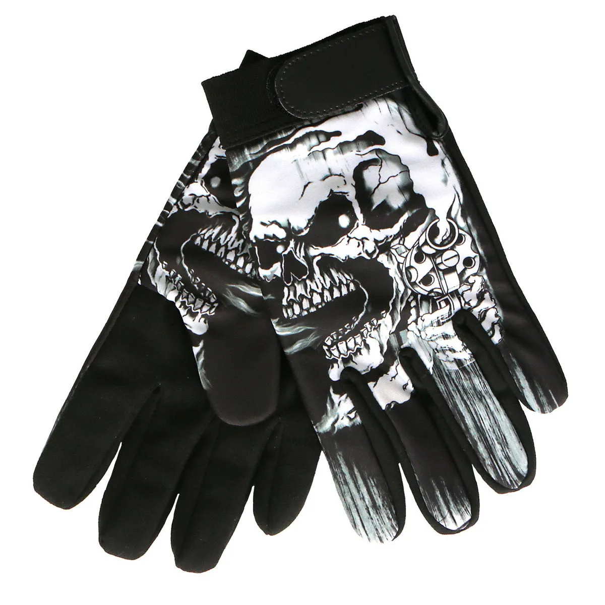 Hot Leathers GVM3004 Men's Black 'Assassin' Textile Mechanic Gloves