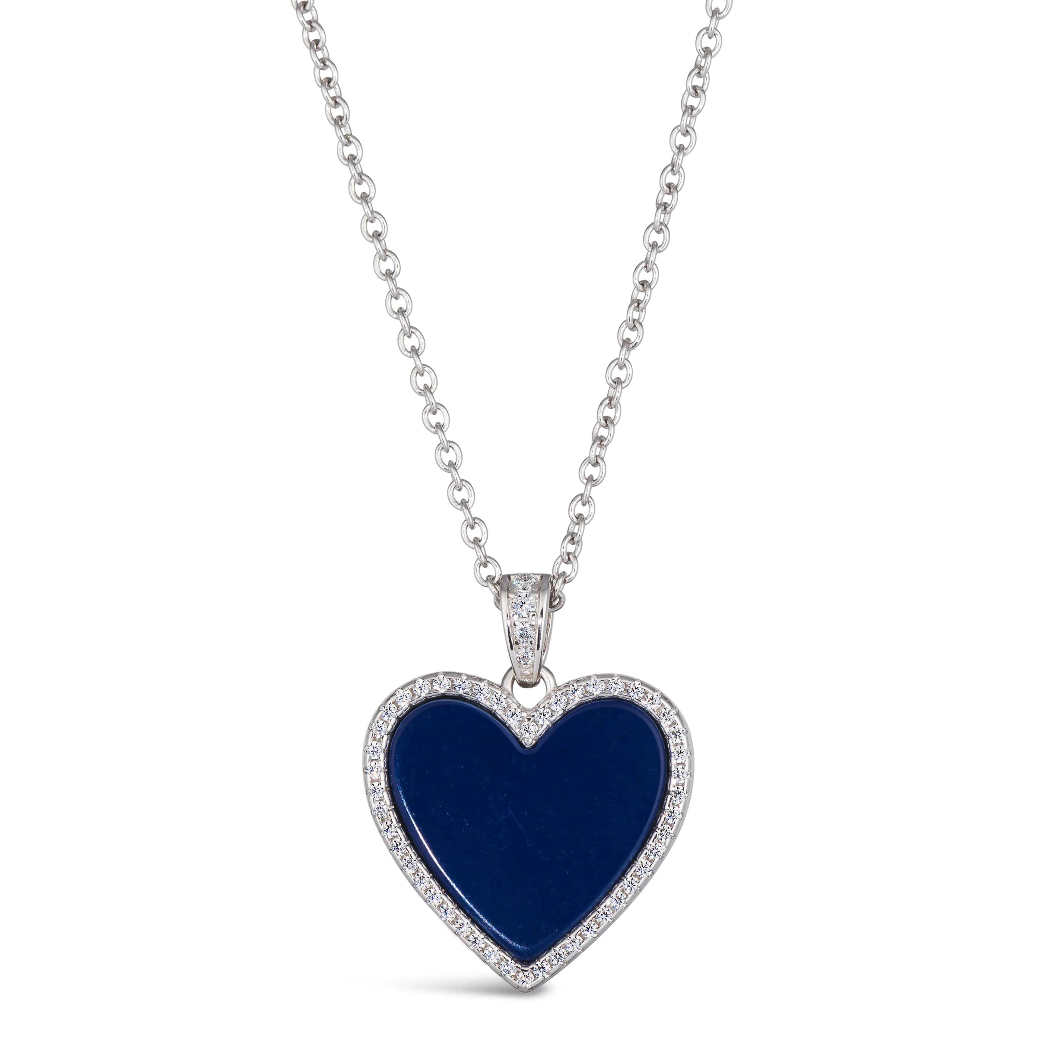 House of Cards 03 Necklace Lapis Lazuli Large Heart