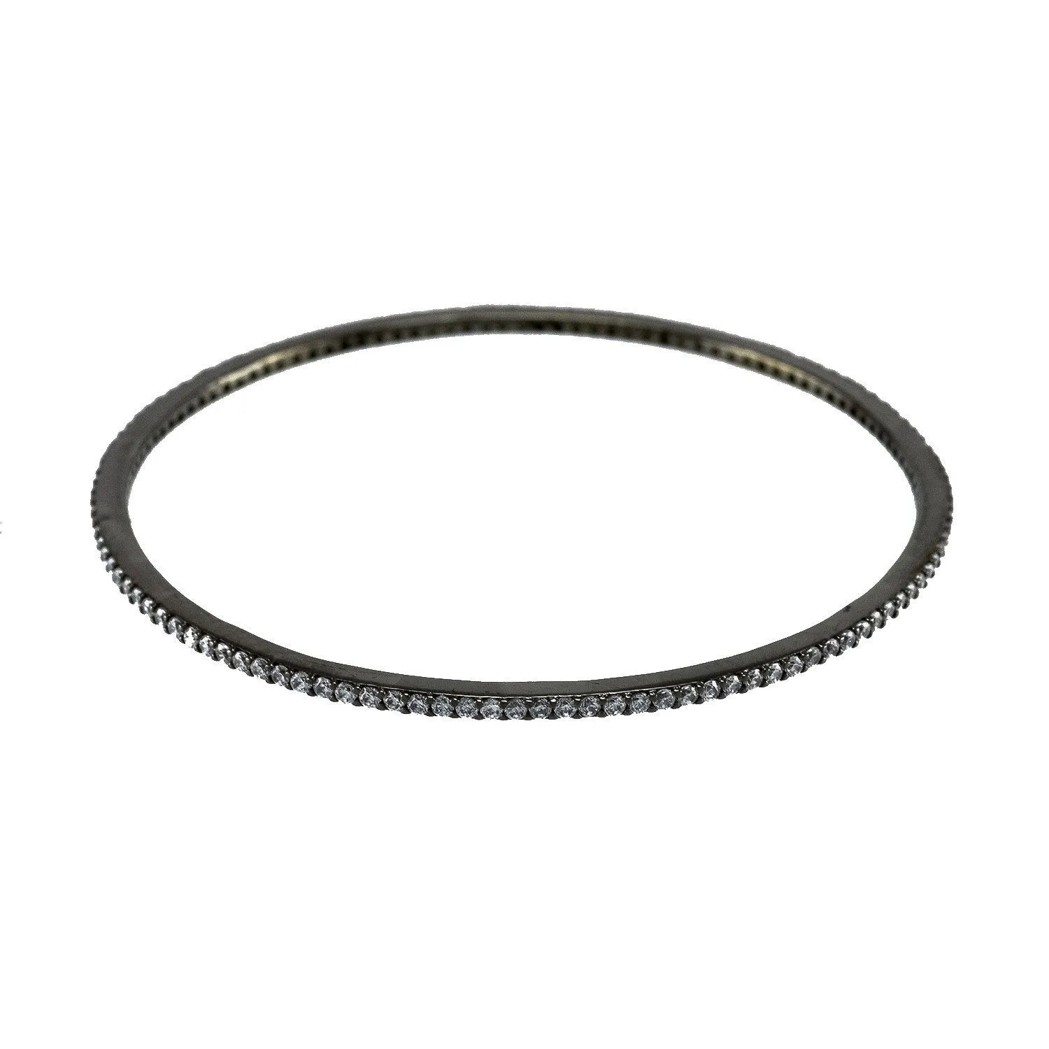 Hyde CZ Hematite Stackable Bangle