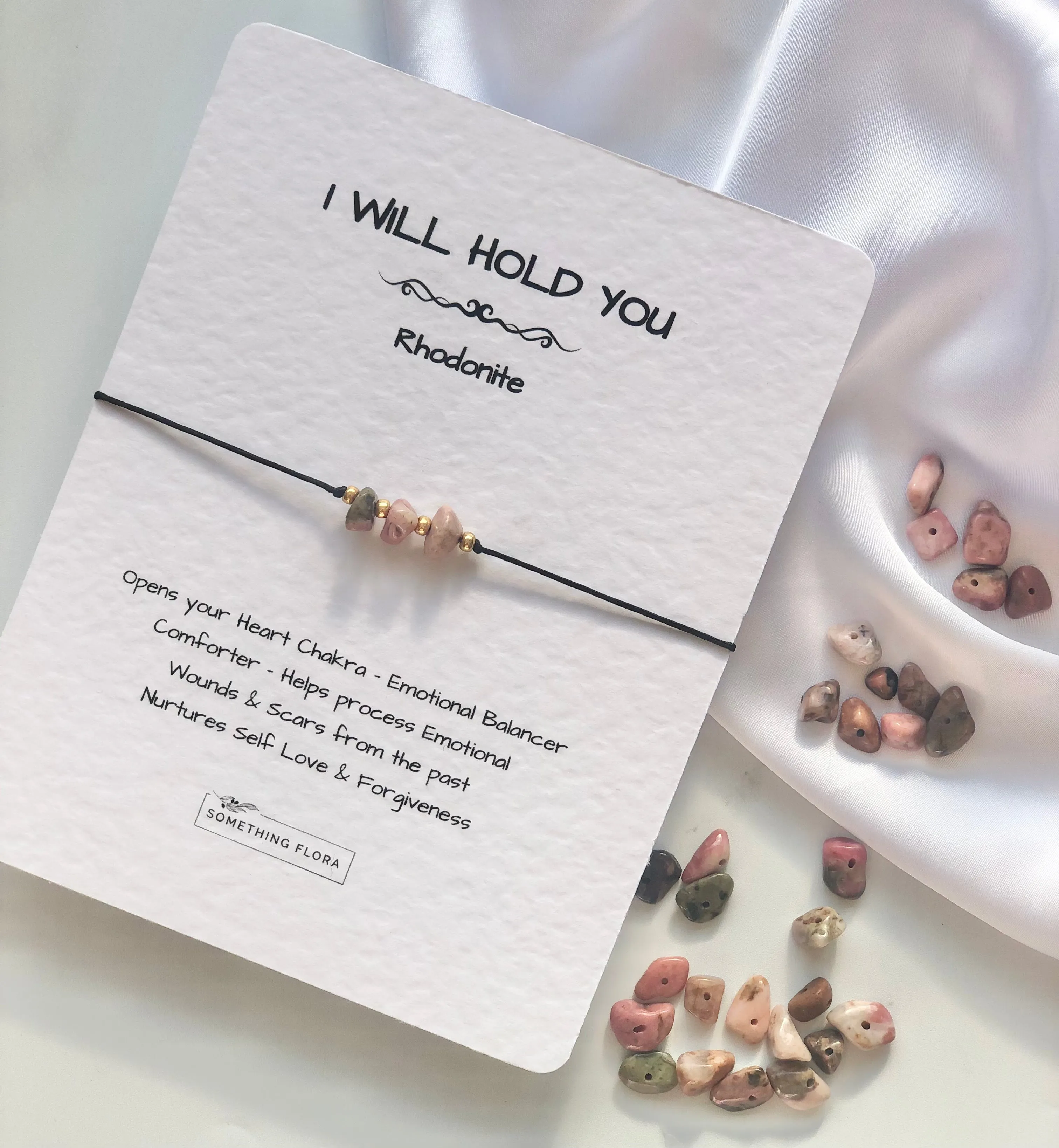 I Will Hold You Rhodonite Bracelet