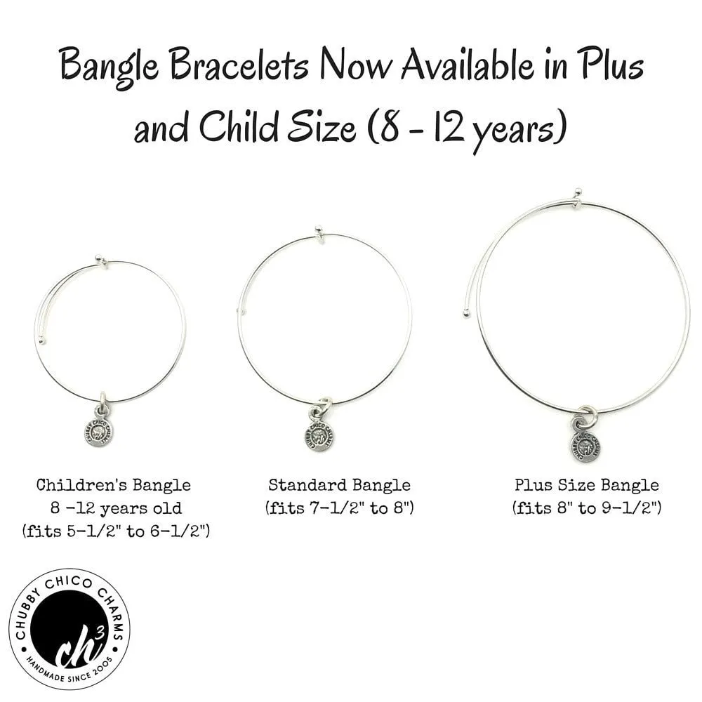 Ice Skating Girl Expandable Bangle Bracelet Set