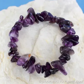 John of God Amethyst Healing Crystal Bracelet CAB-5