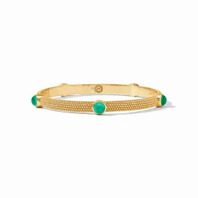 [Julie Vos] Cabochon Bangle-Iridescent Emerald Green