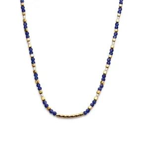 LAPIS BEADED NECKLACE