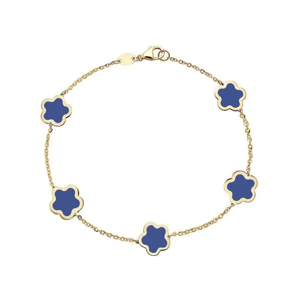 Lapis Clover Station Bracelet