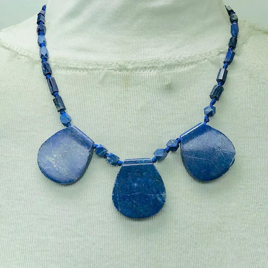 Lapis Lazuli Gemstone Beaded Necklace