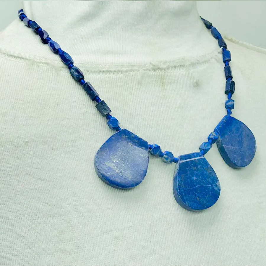 Lapis Lazuli Gemstone Beaded Necklace